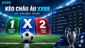 Kèo châu Âu XX88 theo hình thức 1X2