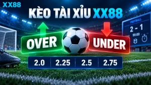 Kèo tài xỉu XX88 với các mốc Over Under phổ biến